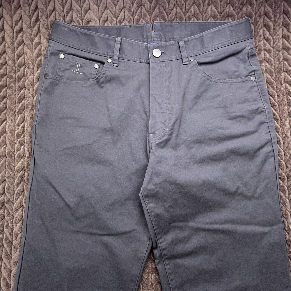 Lucchese Bookmaker Twill Pants Men32x32 Gray Cashmere Finish Western Slim Chino